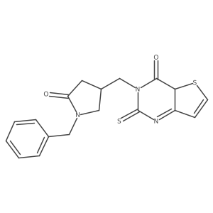 1-benzyl-4-({4-oxo-2-sulfanylidene-1H,2H,3H,4H-thieno[3,2-d]pyrimidin-3-yl}methyl)pyrrolidin-2-one结构式