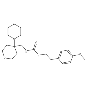 1-[2-(4-Methoxyphenyl)ethyl]-3-{[4-(thiomorpholin-4-yl)oxan-4-yl]methyl}urea Structure