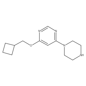4-(Cyclobutylmethoxy)-6-(piperazin-1-yl)pyrimidine Structure