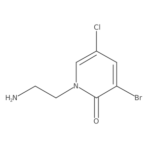 1-(2-Aminoethyl)-3-bromo-5-chloro-1,2-dihydropyridin-2-one结构式