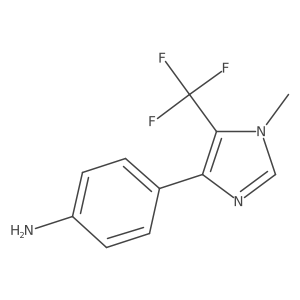 4-[1-Methyl-5-(trifluoromethyl)imidazol-4-yl]aniline结构式