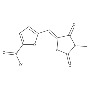 (5Z)-3-methyl-5-[(5-nitrofuran-2-yl)methylidene]-1,3-thiazolidine-2,4-dione结构式