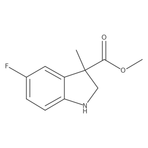 Methyl 5-fluoro-3-methylindoline-3-carboxylate结构式