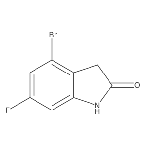 4-Bromo-6-fluoroindolin-2-one结构式