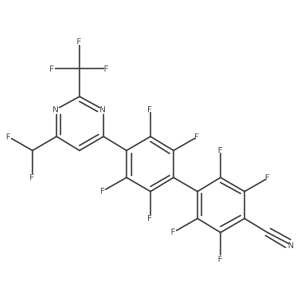 4'-(6-(Difluoromethyl)-2-(trifluoromethyl)pyrimidin-4-yl)-2,2',3,3',5,5',6,6'-octafluoro-[1,1'-biphenyl]-4-carbonitrile结构式