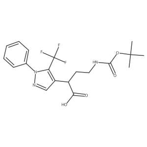 4-{[(tert-butoxy)carbonyl]amino}-2-[1-phenyl-5-(trifluoromethyl)-1H-pyrazol-4-yl]butanoic acid Structure