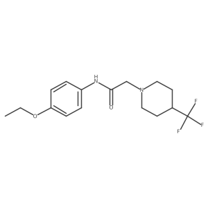 N-(4-ethoxyphenyl)-2-[4-(trifluoromethyl)piperidin-1-yl]acetamide结构式