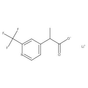 Lithium(1+) 2-[2-(trifluoromethyl)pyridin-4-yl]propanoate结构式