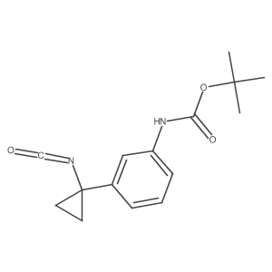 tert-butyl N-[3-(1-isocyanatocyclopropyl)phenyl]carbamate结构式