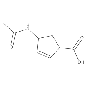 (1S,4S)-4-acetamidocyclopent-2-ene-1-carboxylic acid Structure