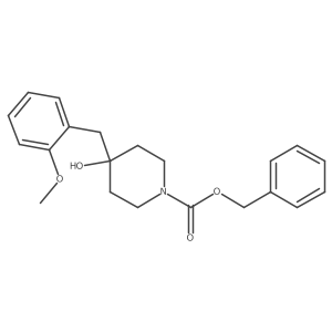 Benzyl 4-hydroxy-4-[(2-methoxyphenyl)methyl]piperidine-1-carboxylate结构式
