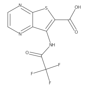 7-(2,2,2-Trifluoroacetamido)thieno[2,3-b]pyrazine-6-carboxylic acid Structure