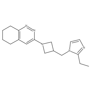 3-{3-[(2-ethyl-1H-imidazol-1-yl)methyl]azetidin-1-yl}-5,6,7,8-tetrahydrocinnoline Structure