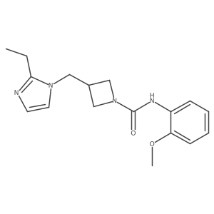 3-[(2-ethyl-1H-imidazol-1-yl)methyl]-N-(2-methoxyphenyl)azetidine-1-carboxamide结构式