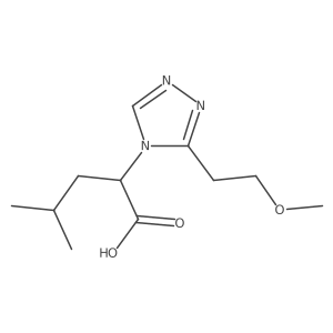 2-[3-(2-methoxyethyl)-4H-1,2,4-triazol-4-yl]-4-methylpentanoic acid结构式