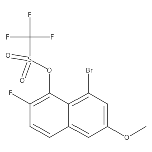 8-Bromo-2-fluoro-6-methoxy-1-naphthyl Trifluoromethanesulfonate结构式