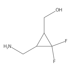 [(1R,3S)-3-(aminomethyl)-2,2-difluorocyclopropyl]methanol结构式