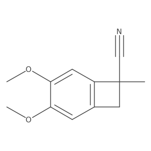 3,4-Dimethoxy-7-methylbicyclo[4.2.0]octa-1,3,5-triene-7-carbonitrile Structure