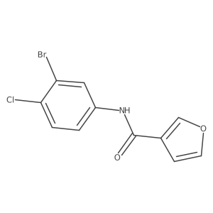N-(3-Bromo-4-chlorophenyl)-3-furamide Structure