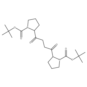 Tert-butyl 2-[4-[1-[(2-methylpropan-2-yl)oxycarbonyl]pyrrolidin-2-yl]-4-oxobutanoyl]pyrrolidine-1-carboxylate结构式