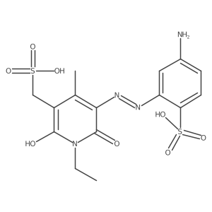 5-[2-(5-Amino-2-sulfophenyl)diazenyl]-1-ethyl-1,2-dihydro-6-hydroxy-4-methyl-2-oxo-3-pyridinemethanesulfonic acid Structure