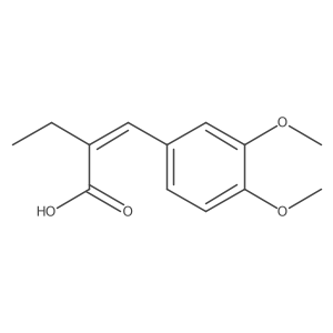 Butanoic acid, 2-[(3,4-dimethoxyphenyl)methylene]-, (E)- Structure