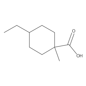 4-Ethyl-1-methylcyclohexane-1-carboxylic acid Structure