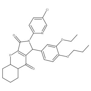 2-(5-chloropyridin-2-yl)-1-(3-ethoxy-4-propoxyphenyl)-4a,5,6,7,8,8a-hexahydro-1H-chromeno[2,3-c]pyrrole-3,9-dione Structure