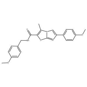 6-(4-methoxyphenyl)-N-[(4-methoxyphenyl)methyl]-3-methylimidazo[2,1-b][1,3]thiazole-2-carboxamide Structure
