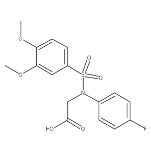 N-[(3,4-dimethoxyphenyl)sulfonyl]-N-(4-fluorophenyl)glycine Structure