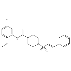 N-(5-chloro-2-methoxyphenyl)-1-(2-phenylethenesulfonyl)piperidine-4-carboxamide Structure