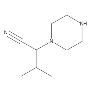 3-Methyl-2-(piperazin-1-yl)butanenitrile Structure
