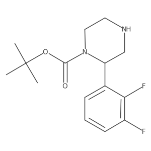 Tert-butyl 2-(2,3-difluorophenyl)piperazine-1-carboxylate结构式