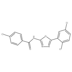 4-chloro-N-[5-(2,5-dichlorophenyl)-1,3,4-oxadiazol-2-yl]benzamide结构式