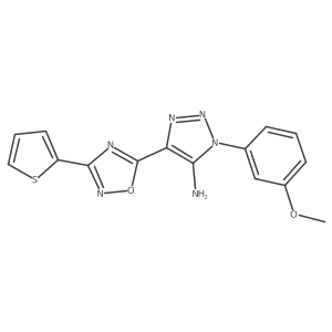 1-(3-methoxyphenyl)-4-(3-(thiophen-2-yl)-1,2,4-oxadiazol-5-yl)-1H-1,2,3-triazol-5-amine Structure