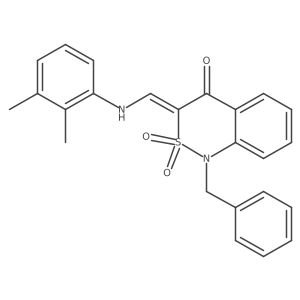 (E)-1-benzyl-3-(((2,3-dimethylphenyl)amino)methylene)-1H-benzo[c][1,2]thiazin-4(3H)-one 2,2-dioxide结构式
