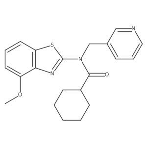 N-(4-methoxybenzo[d]thiazol-2-yl)-N-(pyridin-3-ylmethyl)cyclohexanecarboxamide结构式