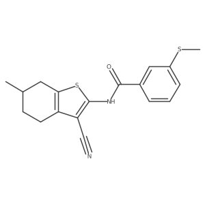 N-(3-cyano-6-methyl-4,5,6,7-tetrahydrobenzo[b]thiophen-2-yl)-3-(methylthio)benzamide Structure
