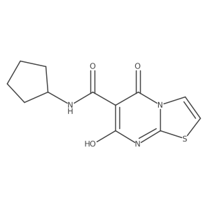 N-cyclopentyl-7-hydroxy-5-oxo-5H-thiazolo[3,2-a]pyrimidine-6-carboxamide结构式