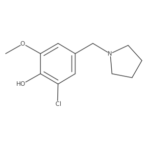 2-Methoxy-6-chloro-4-(pyrrolidin-1-ylmethyl)phenol Structure