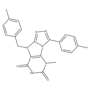3-(4-fluorophenyl)-5-methyl-9-(4-methylbenzyl)-5H-[1,2,4]triazolo[4,3-e]purine-6,8(7H,9H)-dione结构式