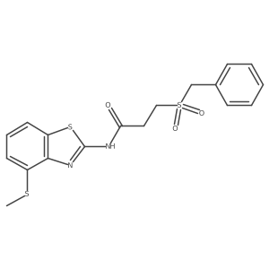 3-(benzylsulfonyl)-N-(4-(methylthio)benzo[d]thiazol-2-yl)propanamide Structure