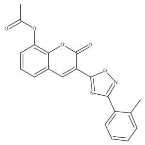 3-[3-(2-methylphenyl)-1,2,4-oxadiazol-5-yl]-2-oxo-2H-chromen-8-yl acetate Structure