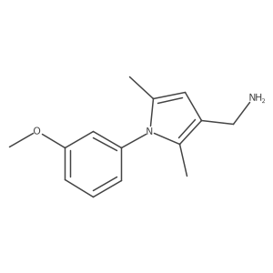 [1-(3-Methoxyphenyl)-2,5-dimethylpyrrol-3-yl]methanamine结构式