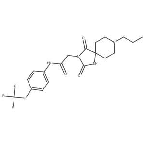 2-(2,4-dioxo-8-propyl-1,3,8-triazaspiro[4.5]decan-3-yl)-N-(4-(trifluoromethoxy)phenyl)acetamide Structure