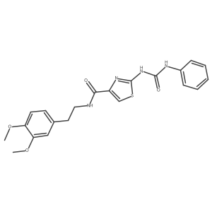 N-(3,4-dimethoxyphenethyl)-2-(3-phenylureido)thiazole-4-carboxamide Structure