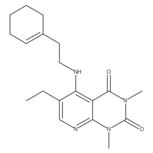 5-((2-(cyclohex-1-en-1-yl)ethyl)amino)-6-ethyl-1,3-dimethylpyrido[2,3-d]pyrimidine-2,4(1H,3H)-dione Structure