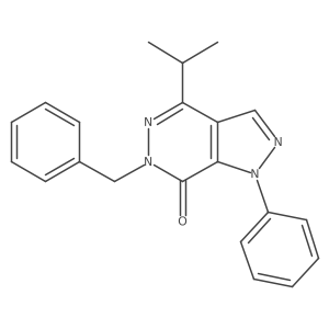 6-benzyl-4-isopropyl-1-phenyl-1H-pyrazolo[3,4-d]pyridazin-7(6H)-one结构式