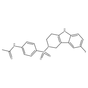 N-{4-[(8-fluoro-1,3,4,5-tetrahydro-2H-pyrido[4,3-b]indol-2-yl)sulfonyl]phenyl}acetamide Structure