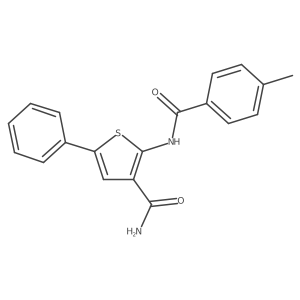 2-(4-Methylbenzamido)-5-phenylthiophene-3-carboxamide结构式